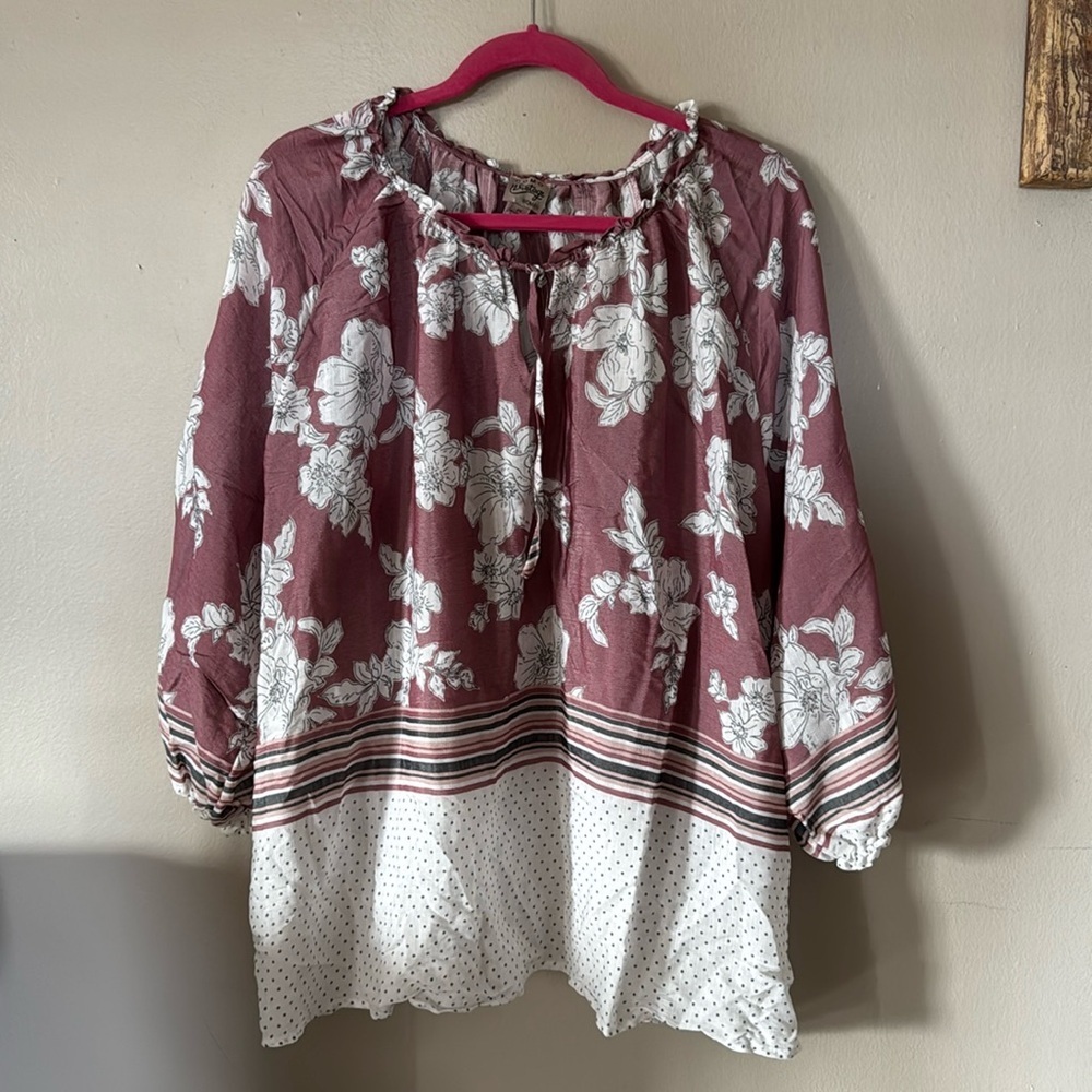 Como Vintage 3X blouse